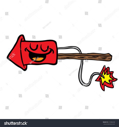 Happy Fire Rocket Cartoon Illustration Stock Vector (Royalty Free) 412986238 | Shutterstock