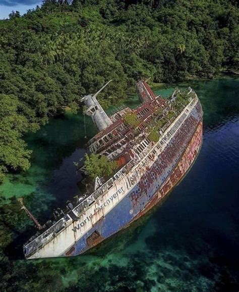 Abandoned Cruise Ship in the South Pacific | Abandoned ships, Abandoned ...