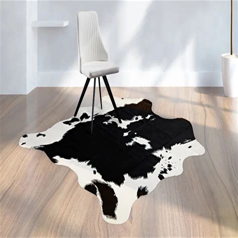 home decor animal printed carpet faux fur /leopard print rug for living room 140*160cm dinning ...