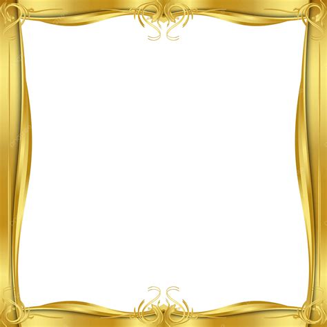 Luxurious Golden Border Frame Composed Of Gold Line Patterns With Transparent Background Vector ...