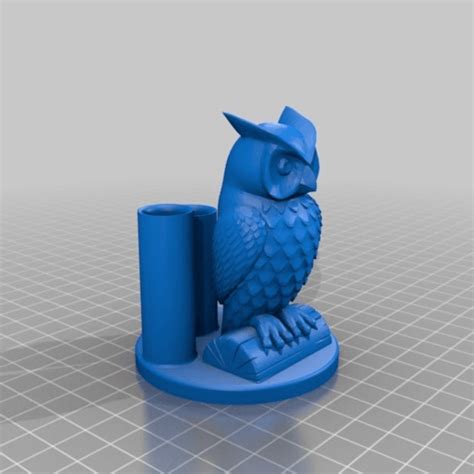 Download free STL file 3 pen holder owl • 3D printer design ・ Cults