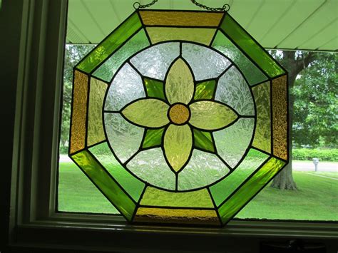 Amish Handcrafted 18” Octagon Leaded Stained Glass Sun Catcher Wall Hanging | eBay | Stained ...