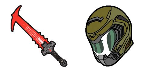 Doom Slayer & Crucible Sword Animated Cursor - Sweezy Cursors