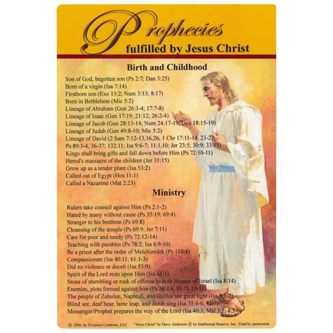 Prophecies Fulfilled By Jesus Christ Reference Guide