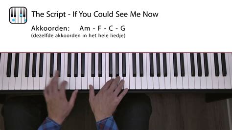 The Script - If You Could See Me Now (piano tutorial) - YouTube