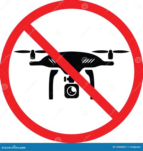 No drone allowed sign. stock vector. Illustration of camera - 155840811