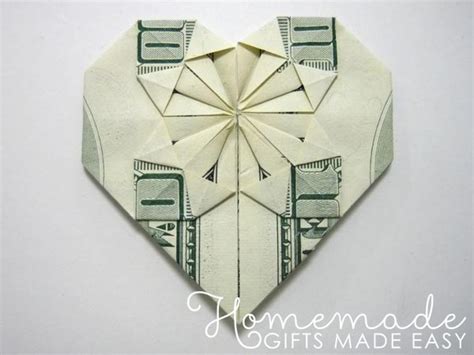 Decorative Money Origami Heart: Video Tutorial and Picture Instructions