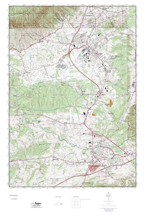 MyTopo Blacksburg, Virginia USGS Quad Topo Map