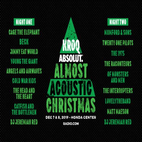 KROQ Almost Acoustic Christmas Announces 2019 Lineup Featuring Beck, The Raconteurs and Cage the ...