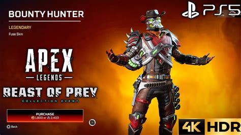 Fuse Bounty Hunter Skin Apex Legends Bounty Hunter Fuse Skin | Apex Legends Beast of Pray Event ...