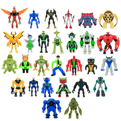 Rohyi 28Pcs Models BEN 10 Action Figures Toys Dolls 10 14cm Variety Of Styles Baby Gift ...