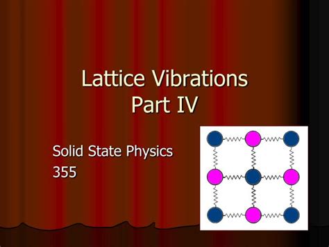 PPT - Lattice Vibrations Part IV PowerPoint Presentation, free download - ID:5771386