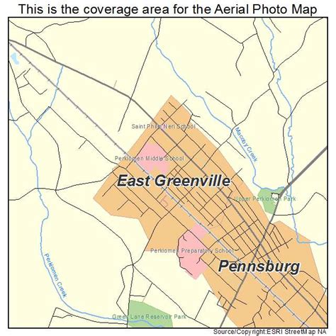 Aerial Photography Map of East Greenville, PA Pennsylvania