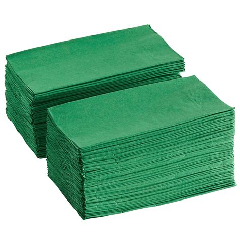 Green Paper Dinner Napkin, Choice 2-Ply, 15" x 17" - 125/Pack