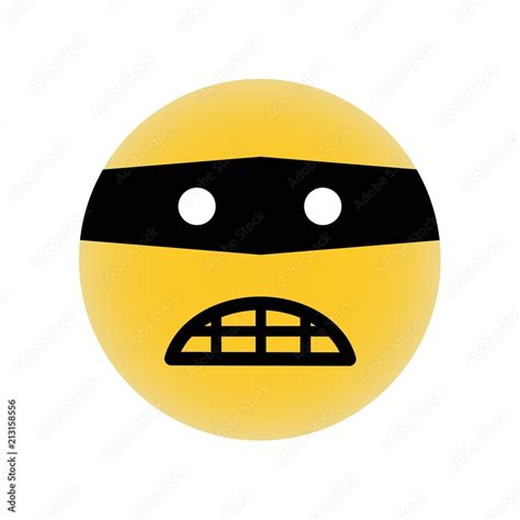 Criminal emoji vector icon. Simple element illustration. Criminal emoji symbol design. Can be ...