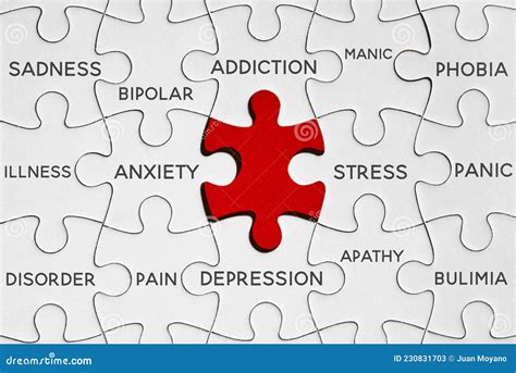 Puzzle with Mental Health Terms and Red Gap Stock Image - Image of ...