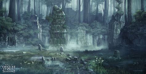 Forest Ruins - Characters & Art - Vindictus | Forest ruins, Forest ruins fantasy art, Ruins art