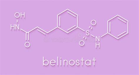 Belinostat Cancer Drug Molecule. Histone Deacetylase HDAC Inhibitor ...