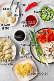 Vegetarian Gyoza Soup - Easy Cheesy Vegetarian