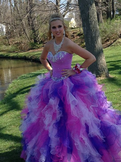 Pink and Purple Poofy Prom Dress | Wedding and prom dresses | Pinterest | Poofy prom dresses ...