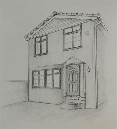 Pencil Drawing of a House by a DrawPj.com Student