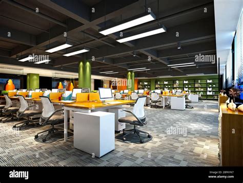 3d render of luxury office working space Stock Photo - Alamy