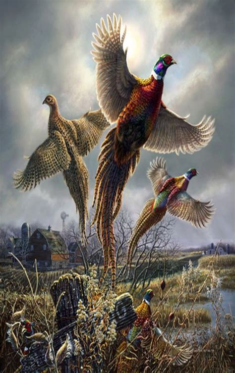 Painting of Pheasants by James Merger | Hunting art, Pheasant hunting, Animal paintings