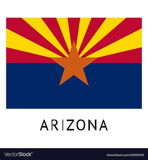 Arizona state flag Royalty Free Vector Image - VectorStock