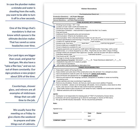 Free Preconstruction Checklist Pro Remodeler Pre Construction Checklist Template Samples ...