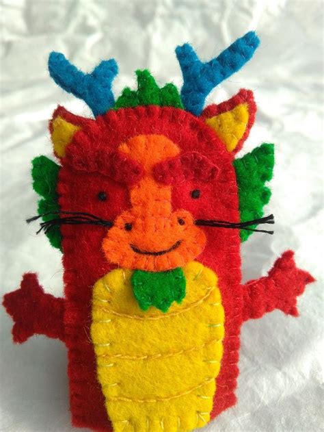 Chinese Dragon Felt Finger Puppet Chinese Dragon Puppet - Etsy | Finger puppets, Felt finger ...