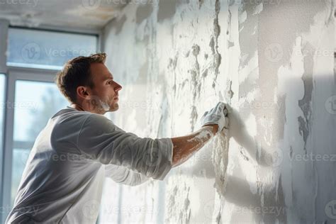 Workers applying joint compound and tape to seams and corners of ...