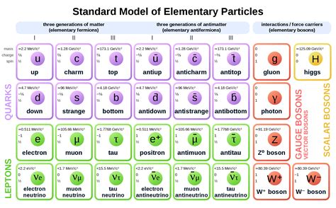 The particle content of the Standard Model of Physics | Elementary ...