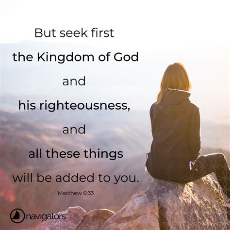 But seek first the kingdom of God and his righteousness, and all these ...