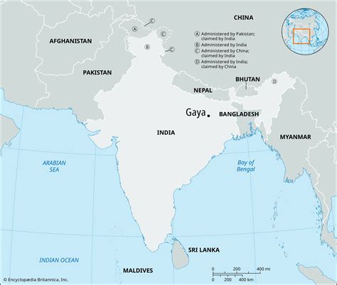 Gaya In India Map - Birdie Sharline