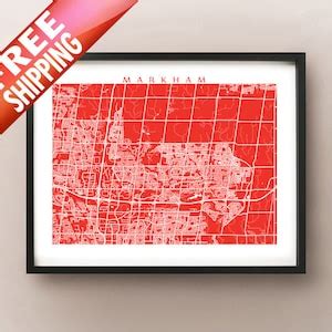 Markham Ontario Map Print - Etsy