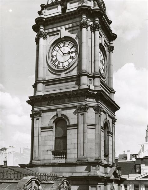 Image of the clock tower of Melbourne Town Hall - City Collection