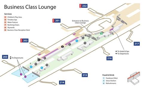 Emirates Terminal 3 Business Class Lounge Map | Dubai airport, Airport ...