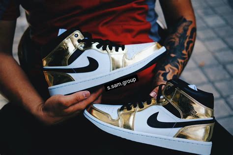 Air Jordan 1 Mid White Metallic Gold DC1419-700 Release Date - SBD