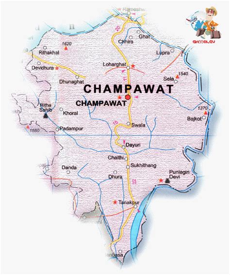 Champawat-District-Map | Ghoomley