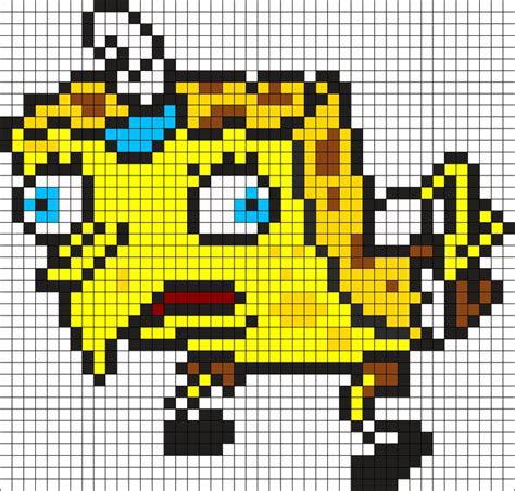 Spongebob Meme Perler Bead Pattern / Bead Sprite | Pixel art, Pixel art pattern, Pixel art grid