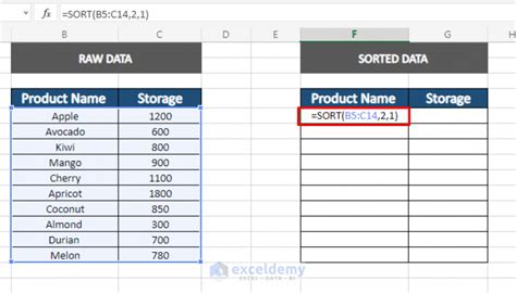 Auto Sort When Data Is Entered in Excel (3 Methods) - ExcelDemy