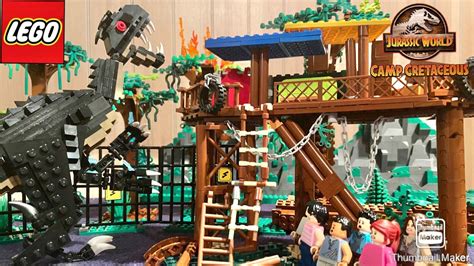 Scorpius Rex Attacks the Camp!! Lego Camp Cretaceous Showcase!! - YouTube | Lego dinosaur, Lego ...