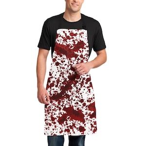 Bloody Apron Halloween Butcher Costume Blood Splattered Chefs Outfit ...