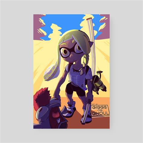 Splatoon 3 Inkling and Little Buddy, an art print by Marcus Giggs - INPRNT