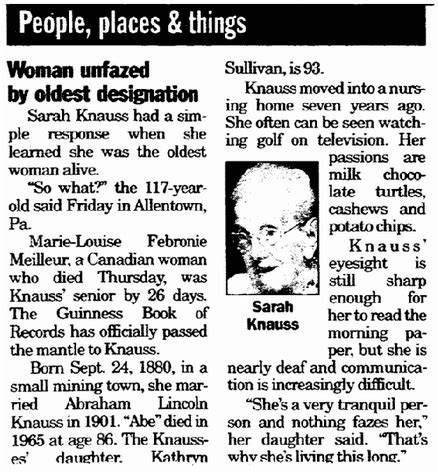 Find the Oldest People to Ever Live, as Reported in Newspapers
