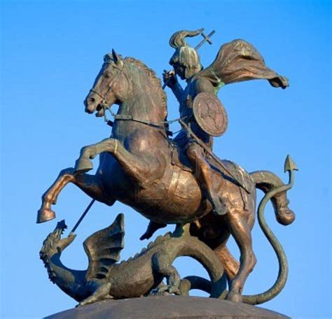 Famous St George and The Dragon Bronze Statue For Sale - Aongking Sculpture