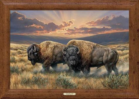 Dusty Plains Bison Framed Canvas Art Print Wall Art | Wildlife art, Buffalo painting, Bison art