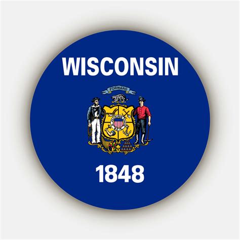 Wisconsin state flag. Vector illustration. 21822941 Vector Art at Vecteezy