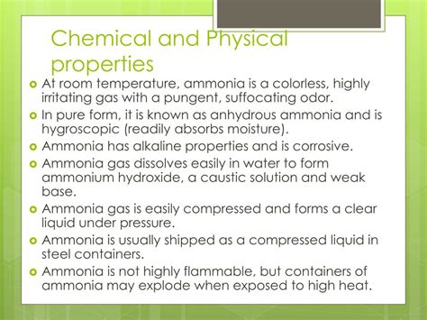 PPT - Ammonia PowerPoint Presentation, free download - ID:5461745