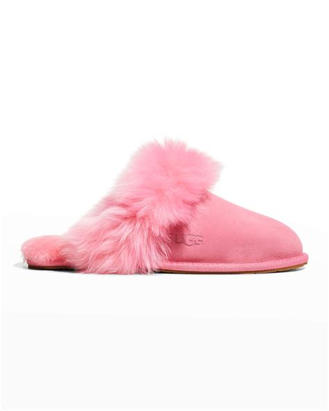 UGG Scuff Sis Suede & Shearling Slippers | Neiman Marcus